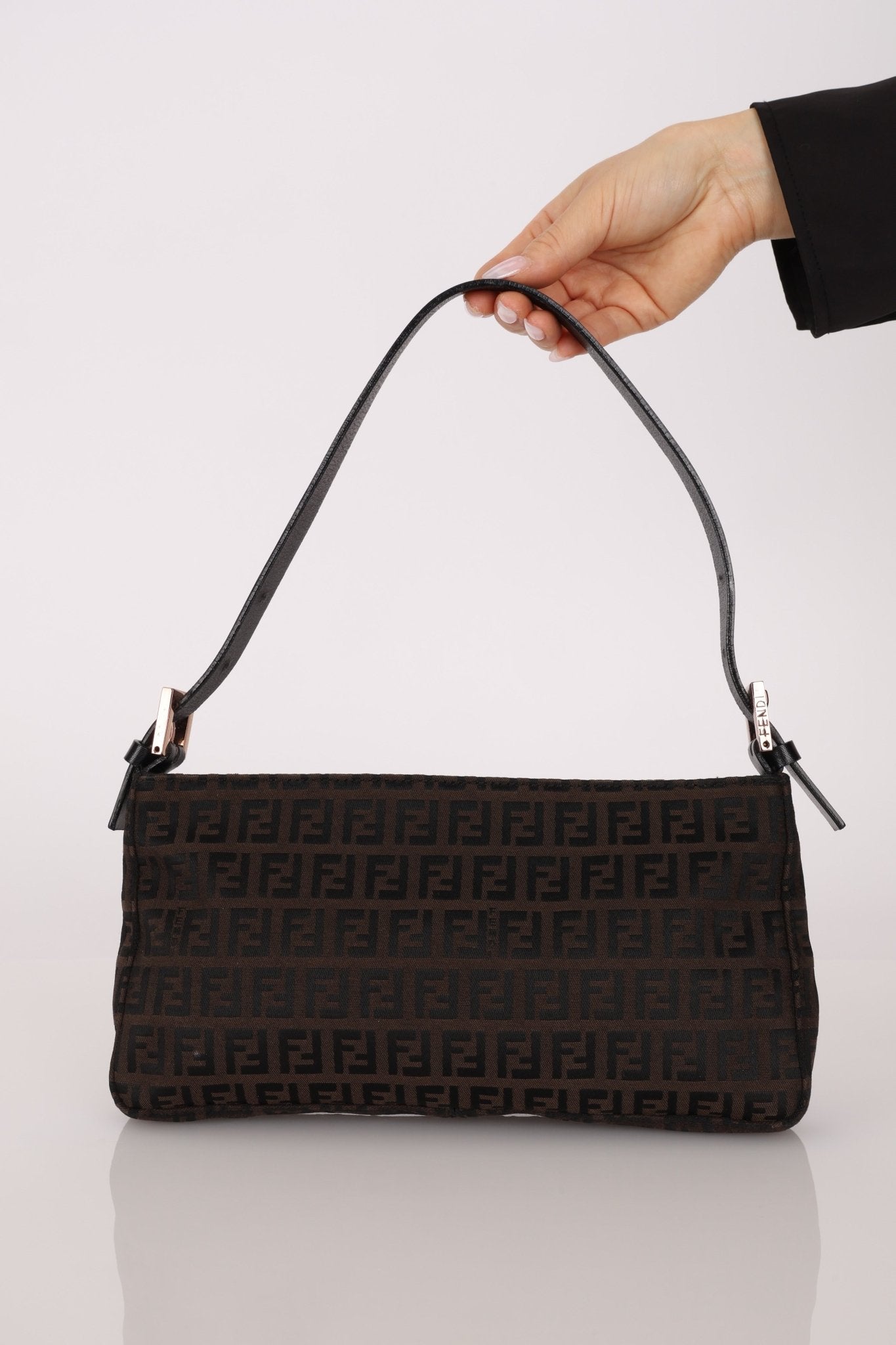 Fendi Zucchino Chocolate Pochette - FashioNica