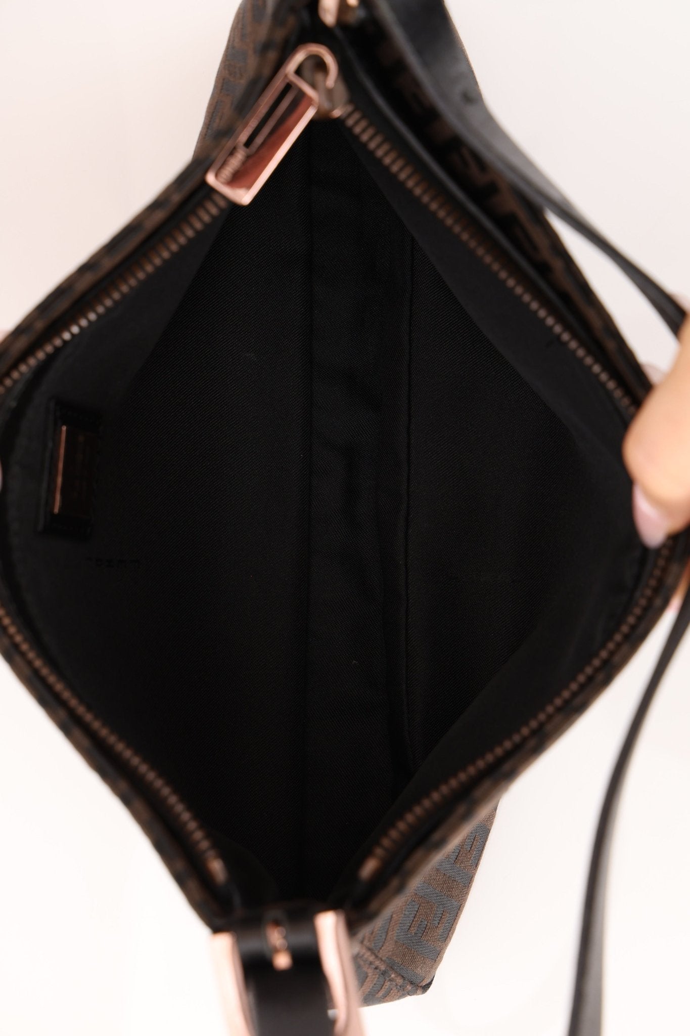 Fendi Zucchino Chocolate Pochette - FashioNica