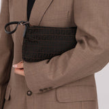 Fendi Zucchino Chocolate Pochette - FashioNica