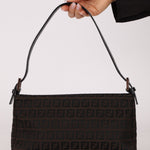 Fendi Zucchino Chocolate Pochette - FashioNica
