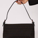 Fendi Zucchino Chocolate Pochette - FashioNica