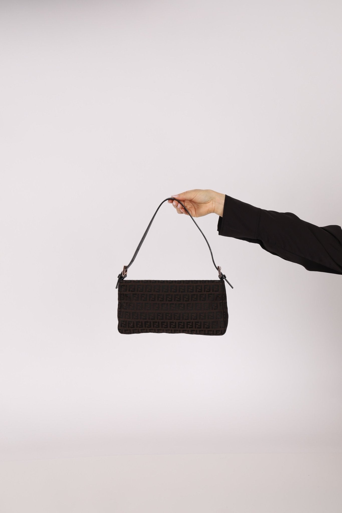 Fendi Zucchino Chocolate Pochette - FashioNica