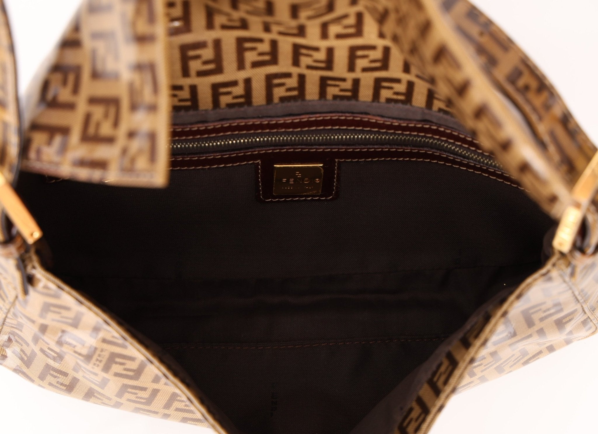 Fendi Zucchino Coated Canvas Baguette GHW - FashioNica