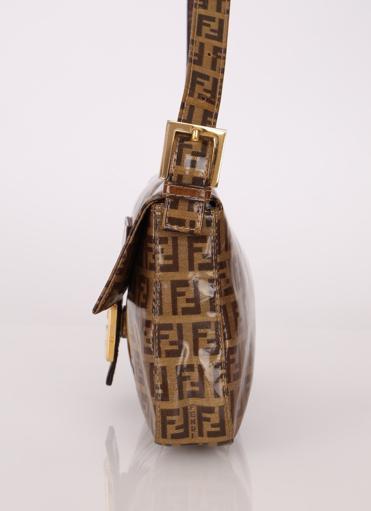 Fendi Zucchino Coated Canvas Baguette GHW - FashioNica