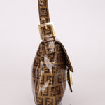 Fendi Zucchino Coated Canvas Baguette GHW - FashioNica
