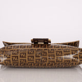 Fendi Zucchino Coated Canvas Baguette GHW - FashioNica