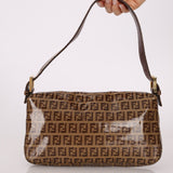 Fendi Zucchino Coated Canvas Baguette GHW - FashioNica