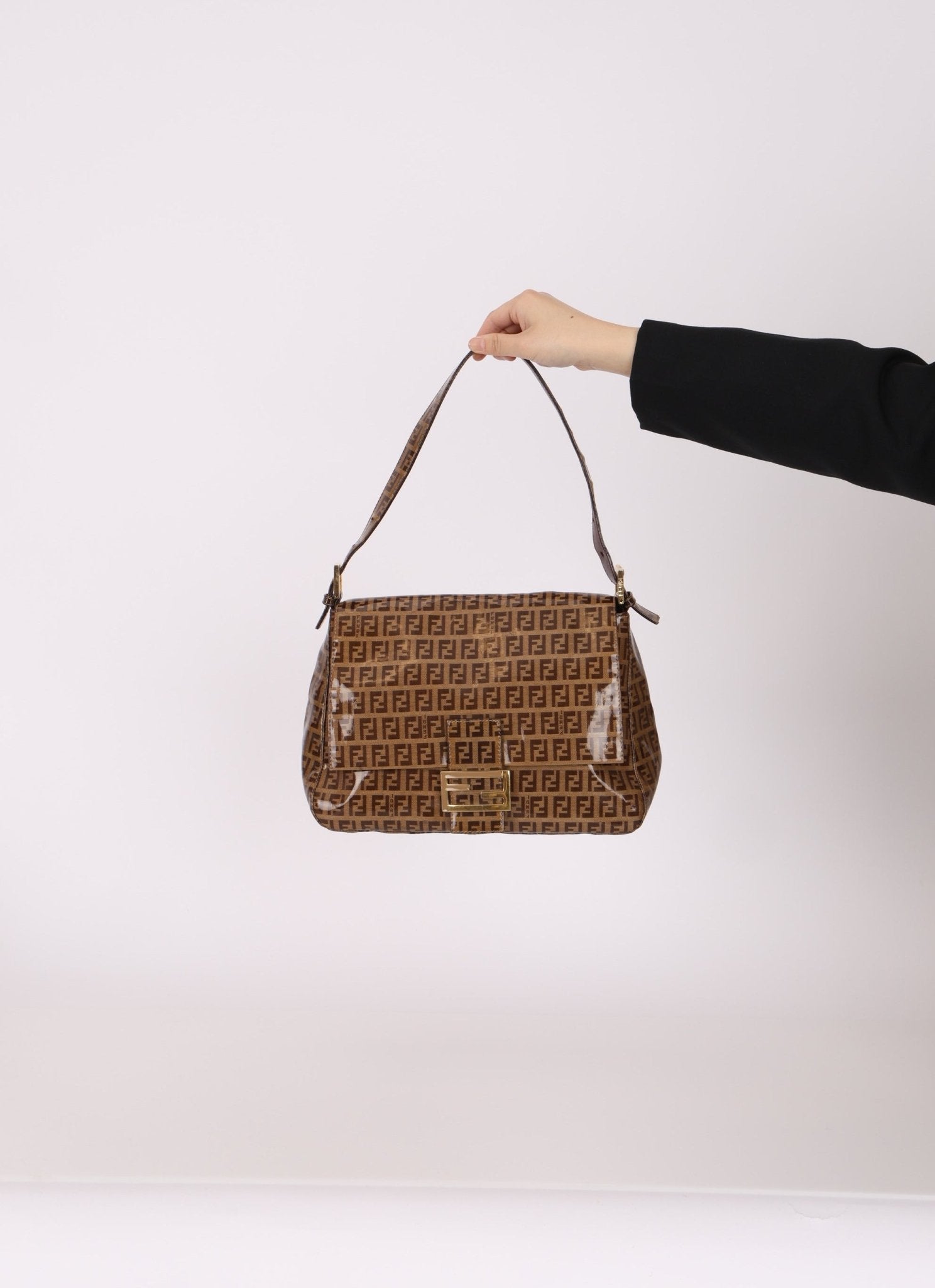 Fendi Zucchino Coated Canvas Mamma Baguette - FashioNica