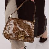 Fendi Zucchino Coated Canvas Mamma Baguette - FashioNica
