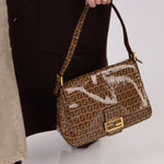 Fendi Zucchino Coated Canvas Mamma Baguette - FashioNica