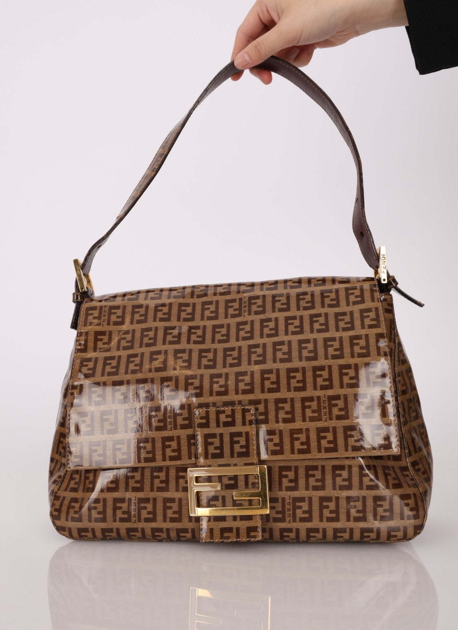 Fendi Zucchino Coated Canvas Mamma Baguette - FashioNica