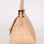 Fendi Zucchino Coated Canvas Mini Mamma Baguette GHW - FashioNica