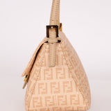 Fendi Zucchino Coated Canvas Mini Mamma Baguette GHW - FashioNica