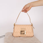 Fendi Zucchino Coated Canvas Mini Mamma Baguette GHW - FashioNica