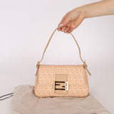 Fendi Zucchino Coated Canvas Mini Mamma Baguette GHW - FashioNica