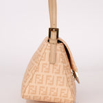 Fendi Zucchino Coated Canvas Mini Mamma Baguette GHW - FashioNica
