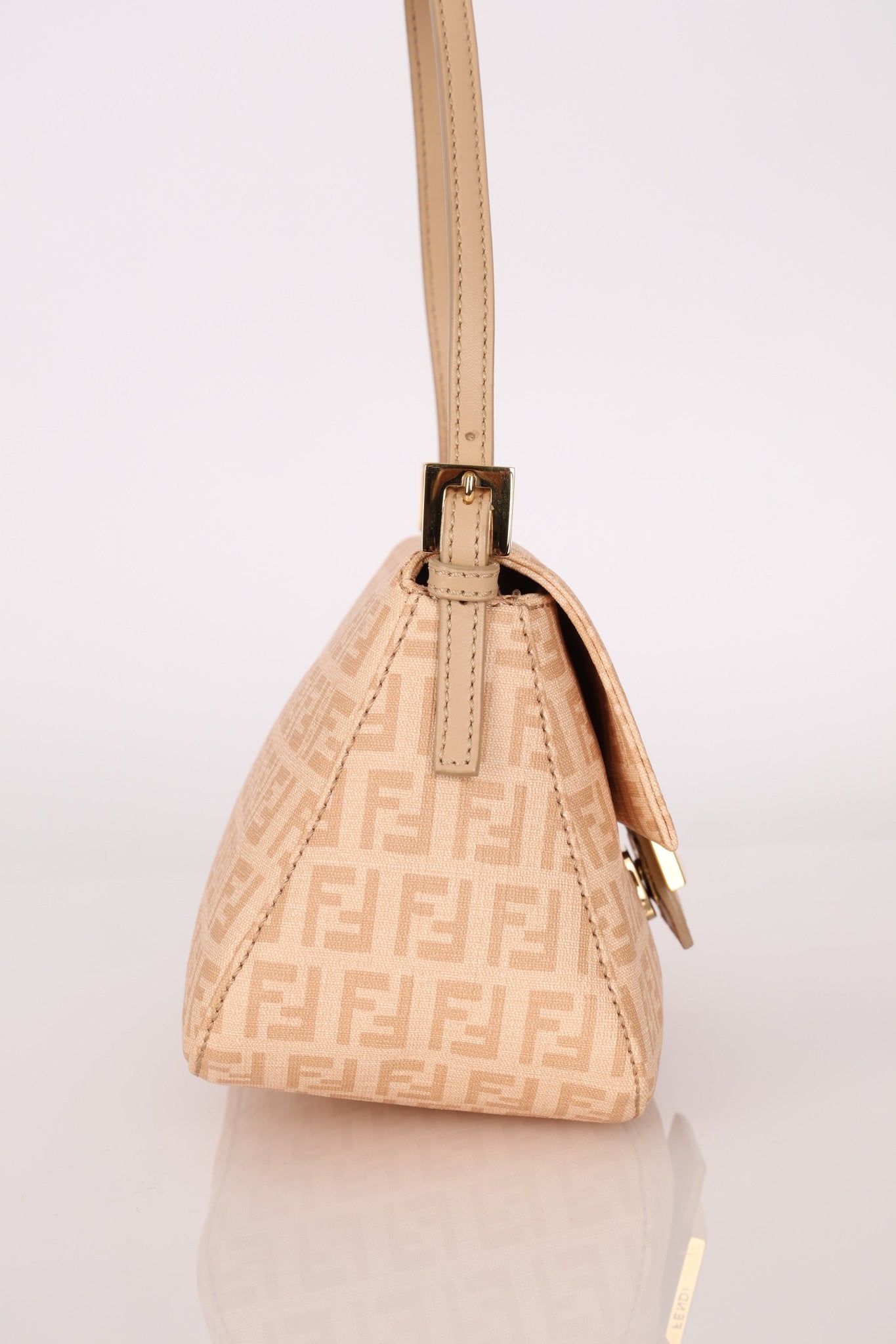 Fendi Zucchino Coated Canvas Mini Mamma Baguette GHW - FashioNica