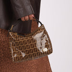 Fendi Zucchino Coated Canvas Mini Pouch - FashioNica