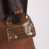 Fendi Zucchino Coated Canvas Mini Pouch - FashioNica