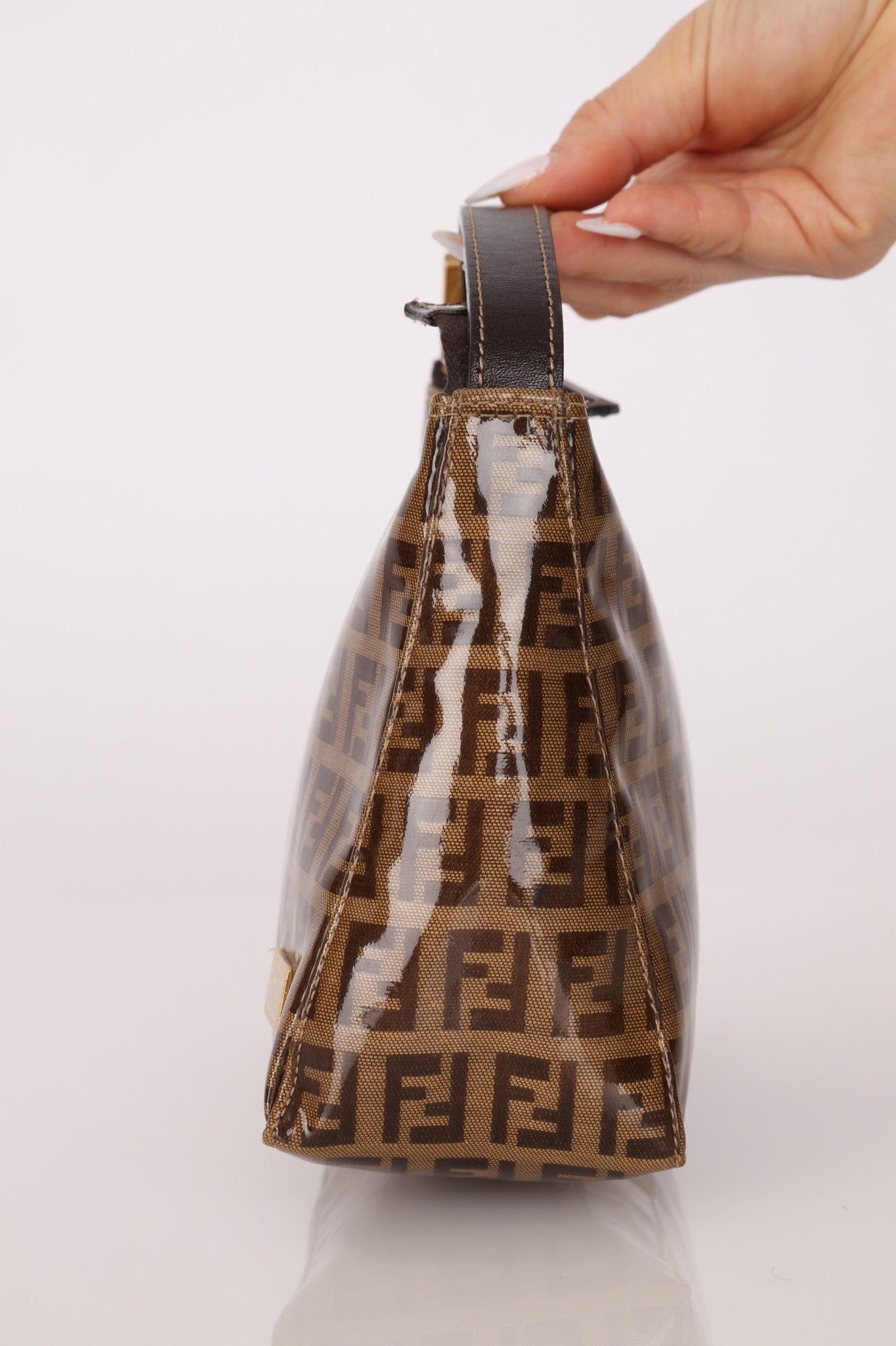 Fendi Zucchino Coated Canvas Mini Pouch - FashioNica