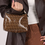 Fendi Zucchino Coated Canvas Mini Pouch - FashioNica