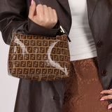 Fendi Zucchino Coated Canvas Mini Pouch - FashioNica