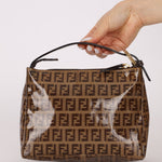 Fendi Zucchino Coated Canvas Mini Pouch - FashioNica