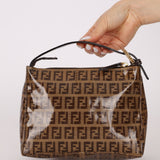 Fendi Zucchino Coated Canvas Mini Pouch - FashioNica