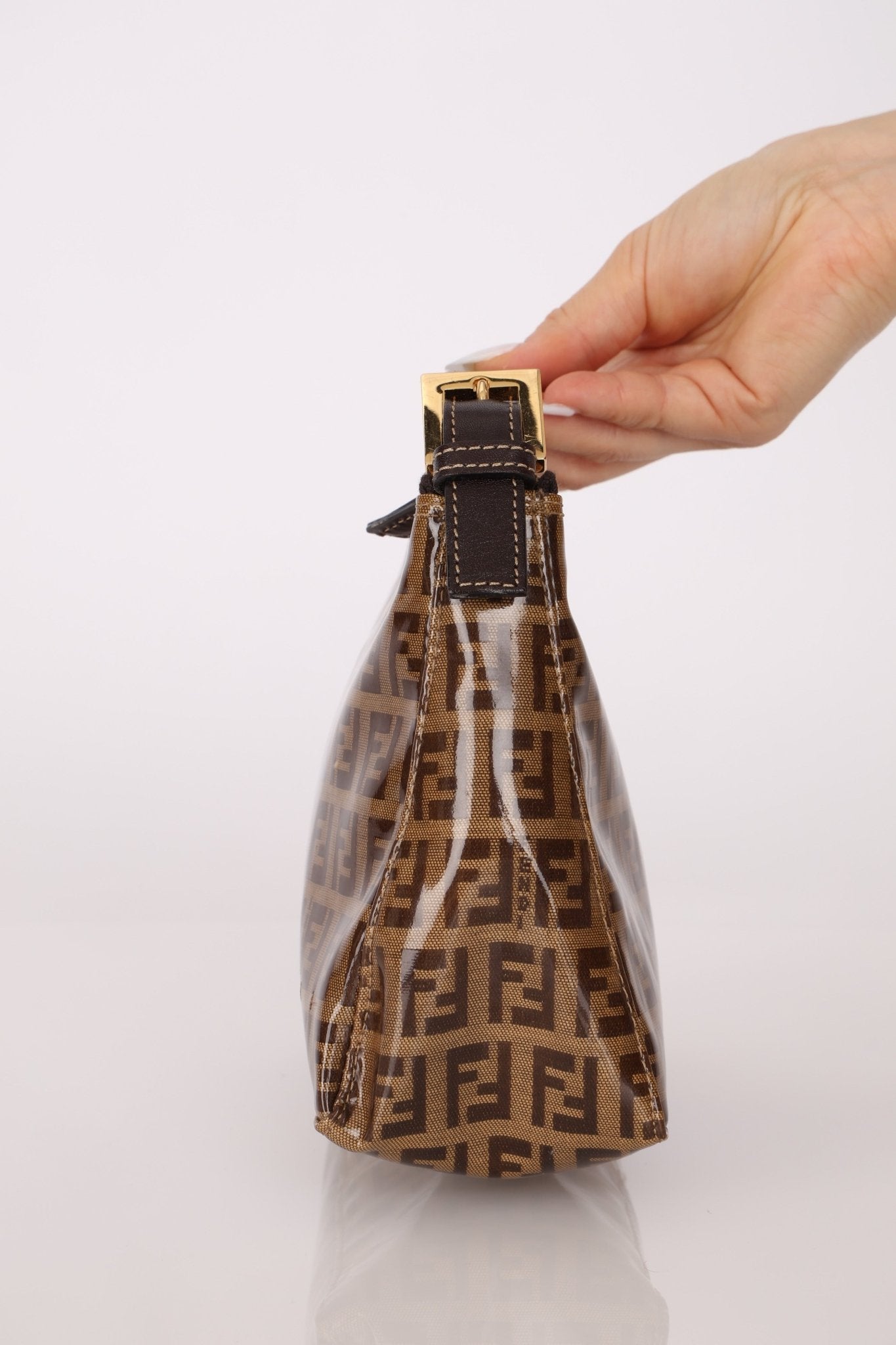 Fendi Zucchino Coated Canvas Mini Pouch - FashioNica