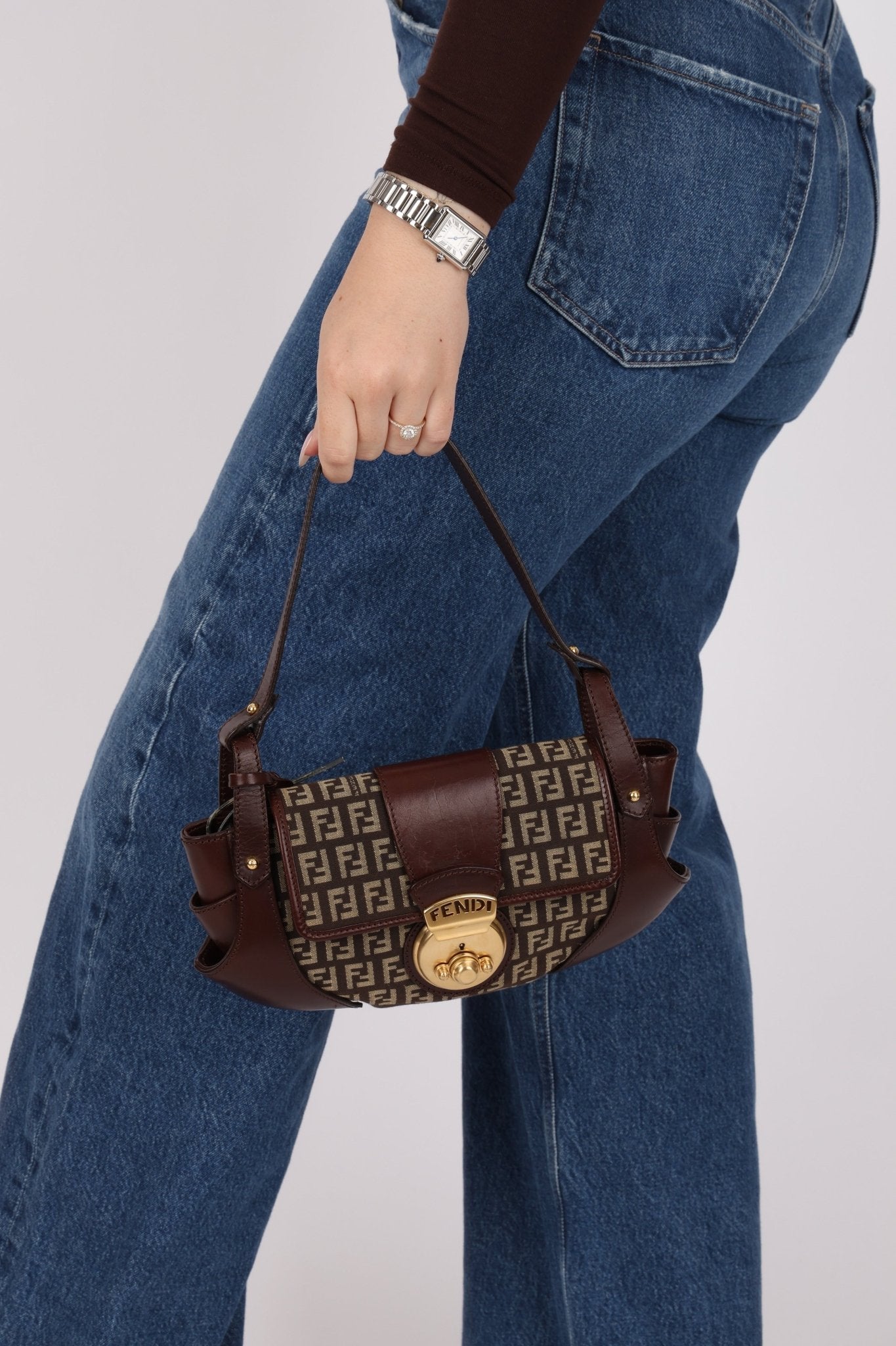 Fendi Zucchino Compilation Shoulder Bag - FashioNica
