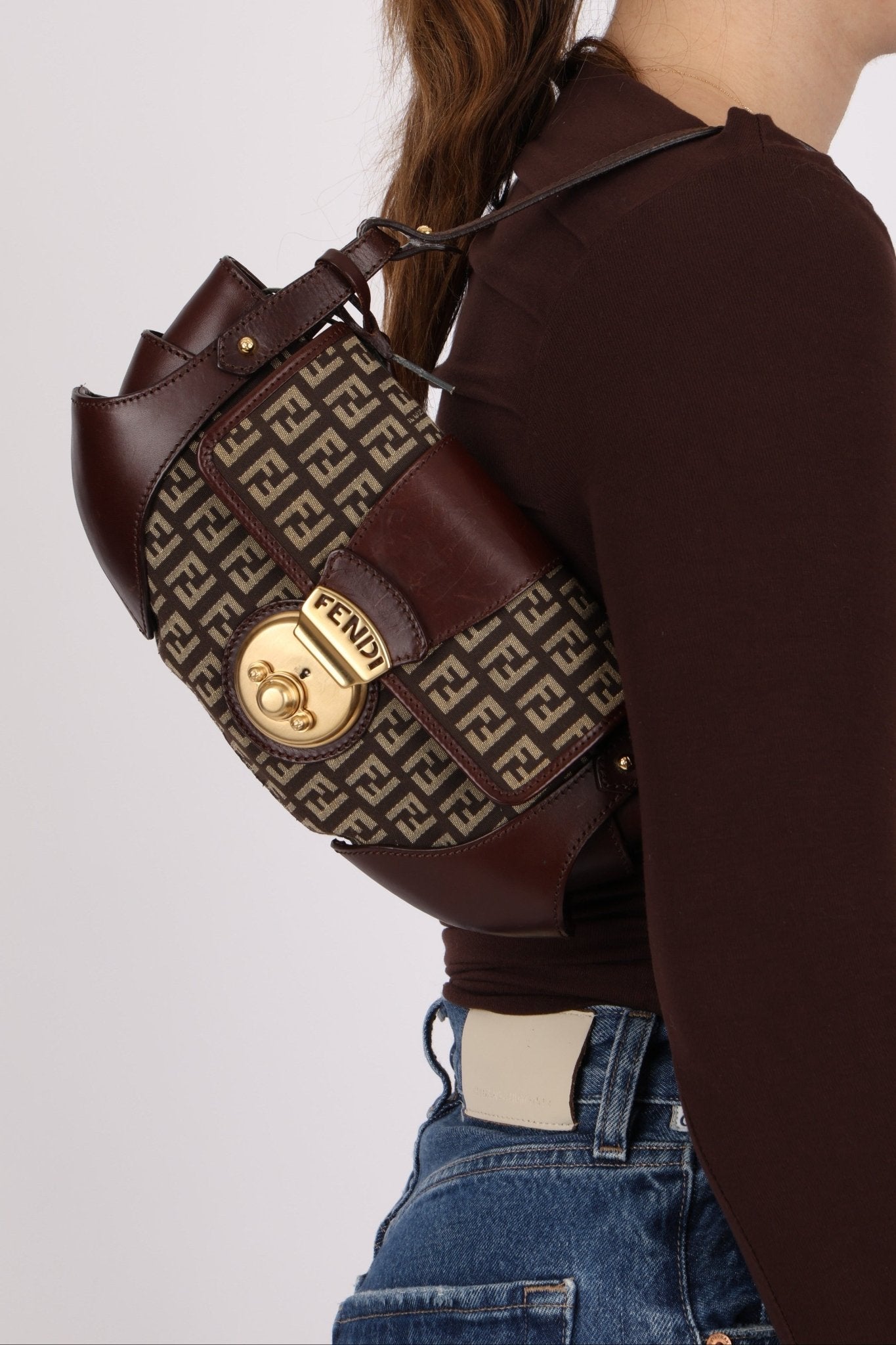 Fendi Zucchino Compilation Shoulder Bag - FashioNica