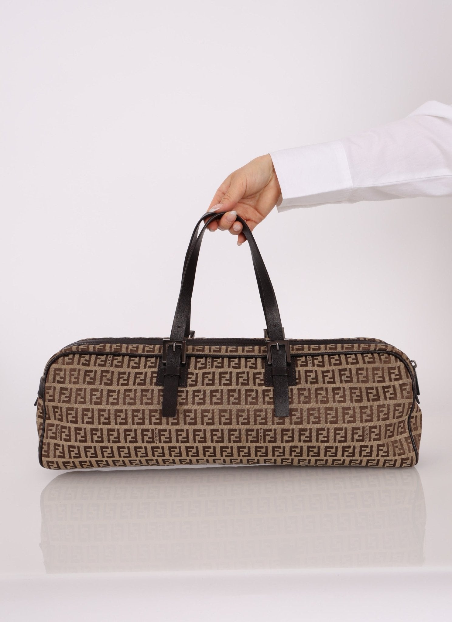 Fendi Zucchino East West Bowler Bag - FashioNica