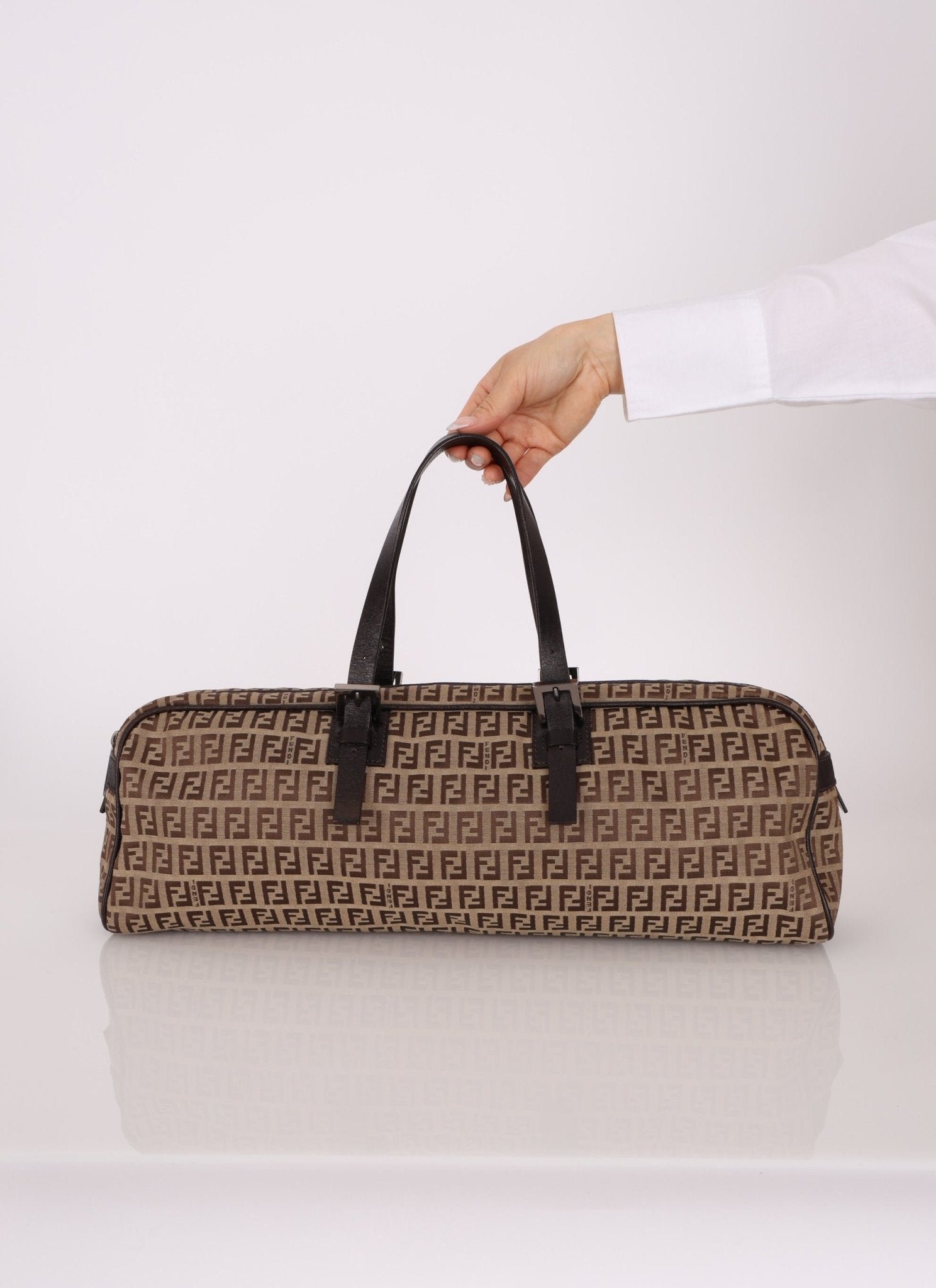 Fendi Zucchino East West Bowler Bag - FashioNica