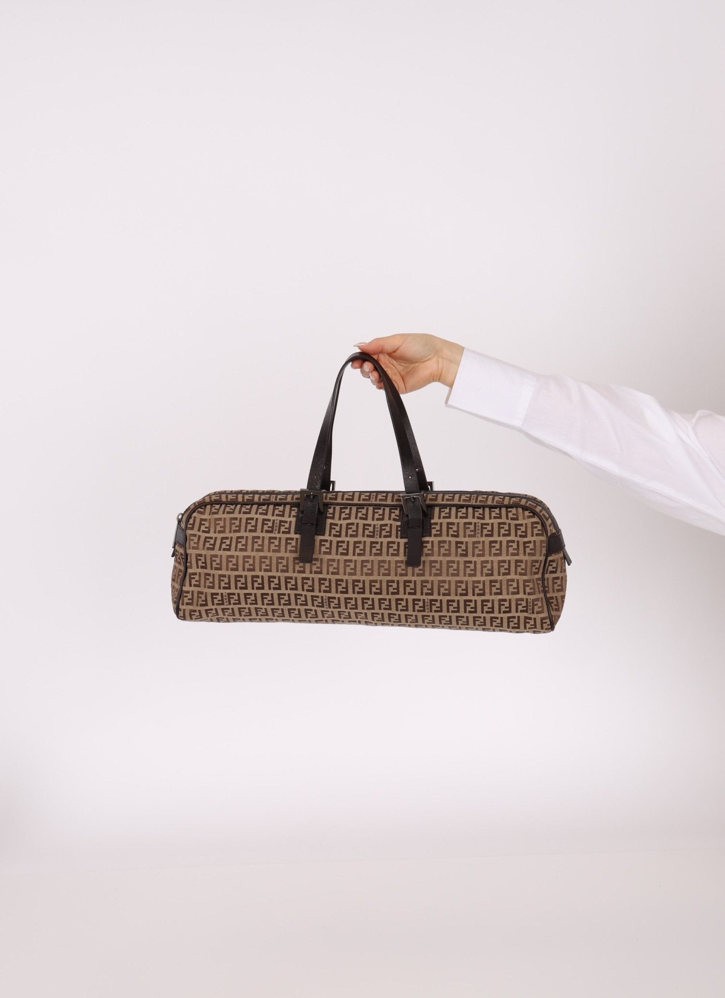 Fendi Zucchino East West Bowler Bag - FashioNica