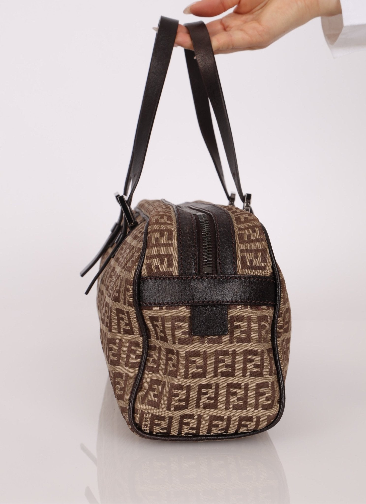Fendi Zucchino East West Bowler Bag - FashioNica