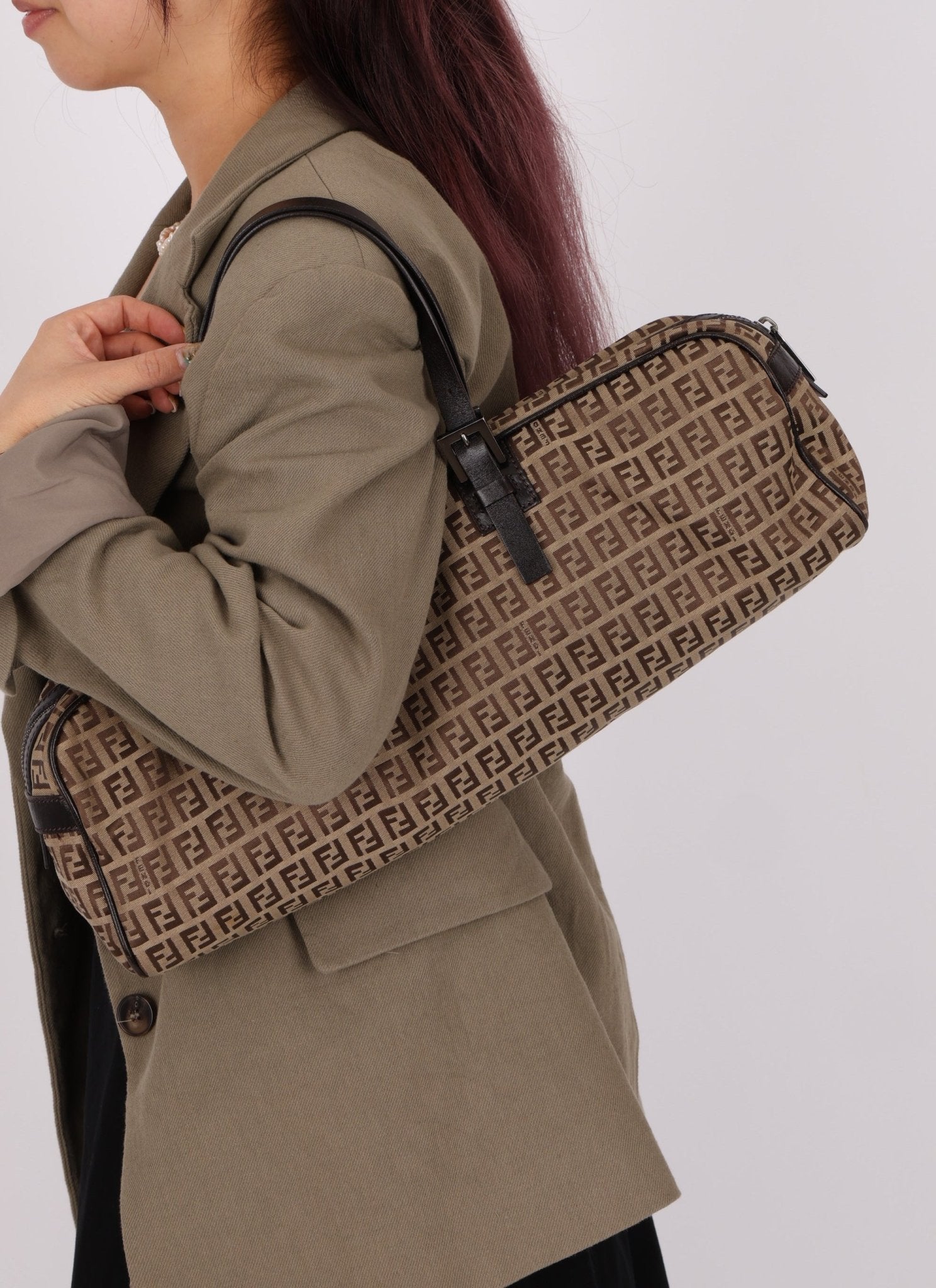 Fendi Zucchino East West Bowler Bag - FashioNica