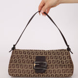 Fendi Zucchino East West Mamma Baguette - FashioNica