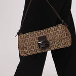 Fendi Zucchino East West Mamma Baguette - FashioNica