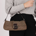 Fendi Zucchino East West Mamma Baguette - FashioNica