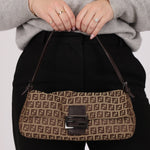 Fendi Zucchino East West Mamma Baguette - FashioNica
