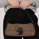 Fendi Zucchino East West Mamma Baguette - FashioNica