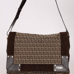 Fendi Zucchino Flap Shoulder Bag - FashioNica