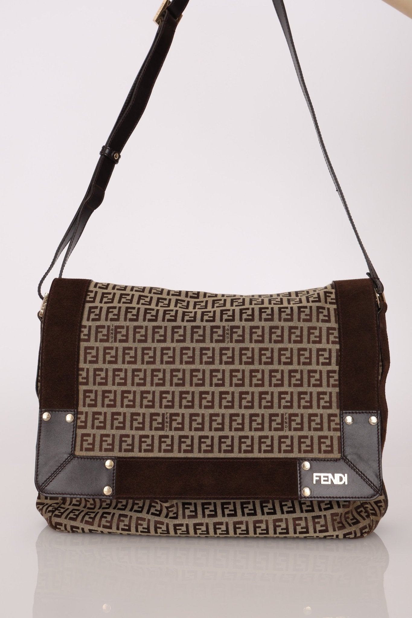 Fendi Zucchino Flap Shoulder Bag - FashioNica
