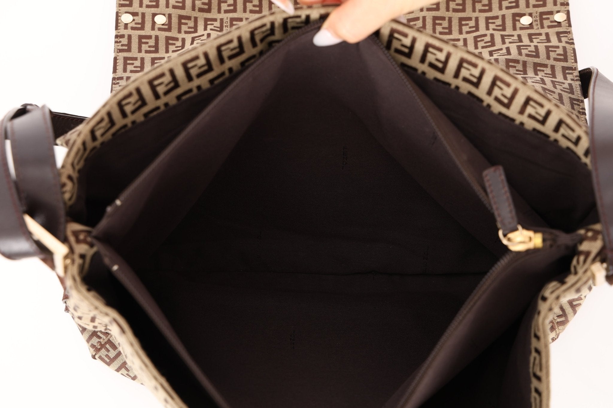 Fendi Zucchino Flap Shoulder Bag - FashioNica