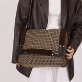 Fendi Zucchino Flap Shoulder Bag - FashioNica
