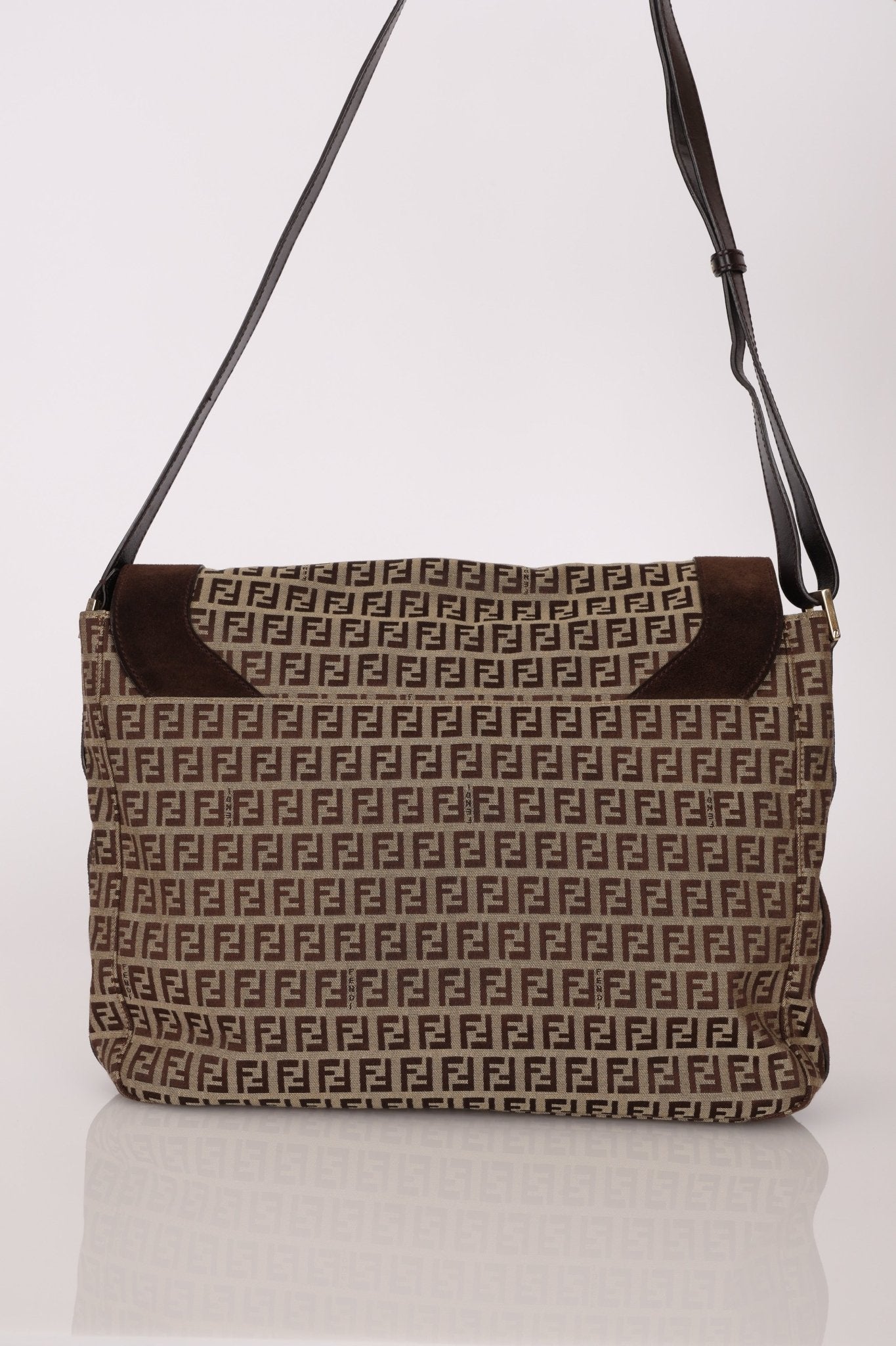 Fendi Zucchino Flap Shoulder Bag - FashioNica