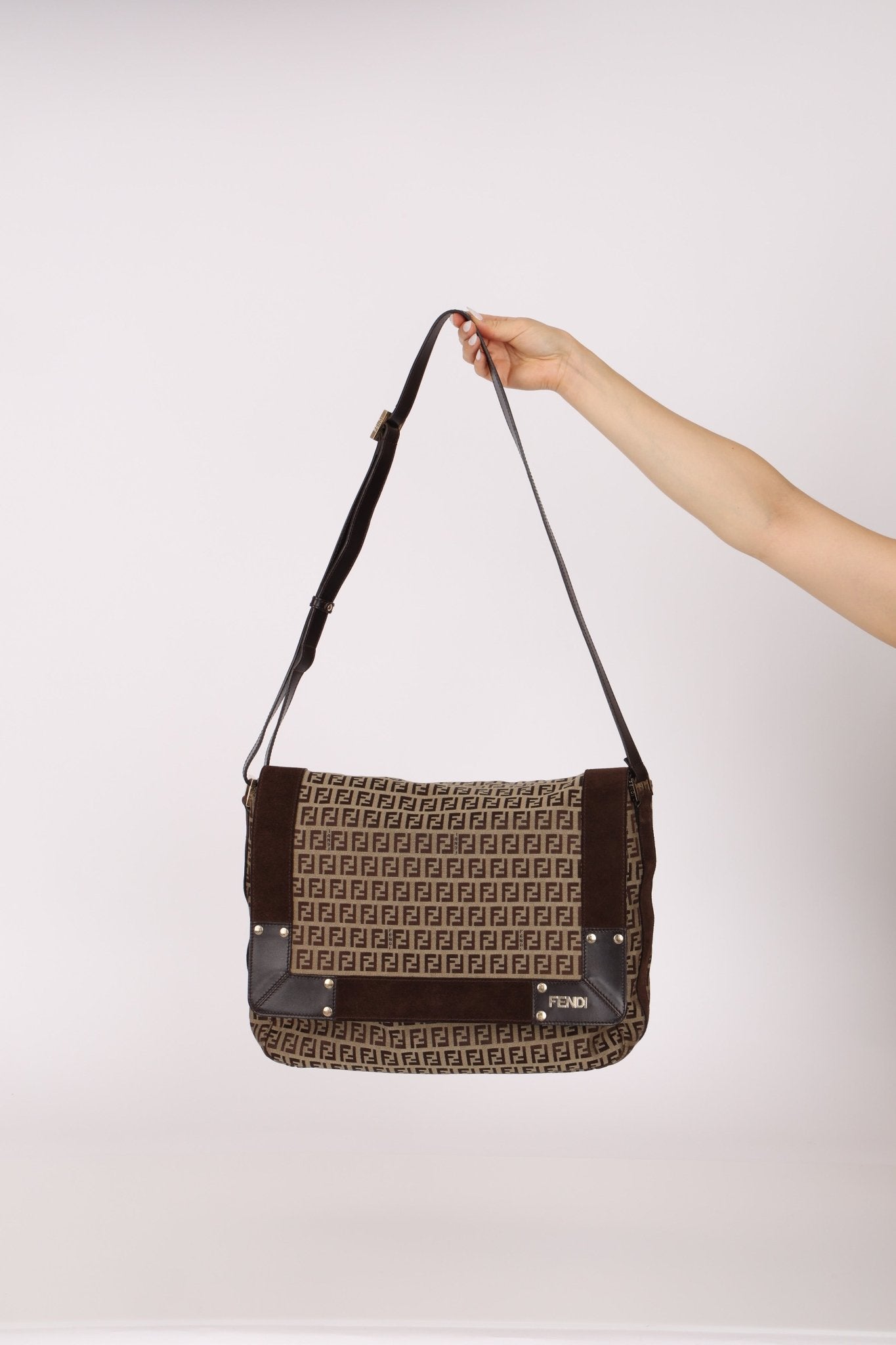 Fendi Zucchino Flap Shoulder Bag - FashioNica