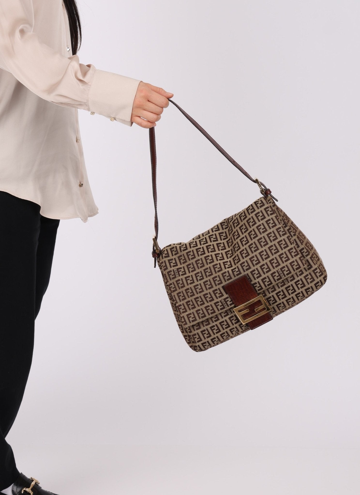 Fendi Zucchino Mamma Baguette GHW - FashioNica