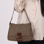 Fendi Zucchino Mamma Baguette GHW - FashioNica