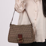 Fendi Zucchino Mamma Baguette GHW - FashioNica